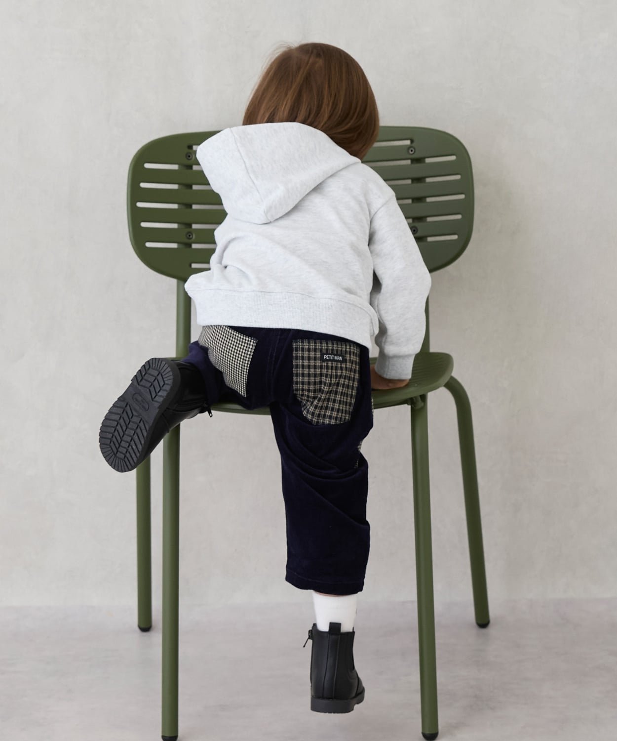 Штаны из лоскутков Petit Main, navy blue — фото 4