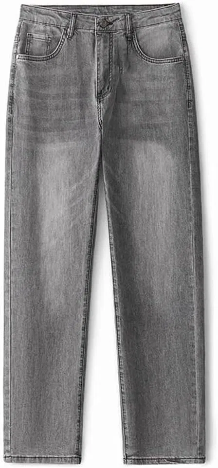 Джинсы, серые, Slim Straight — фото 2