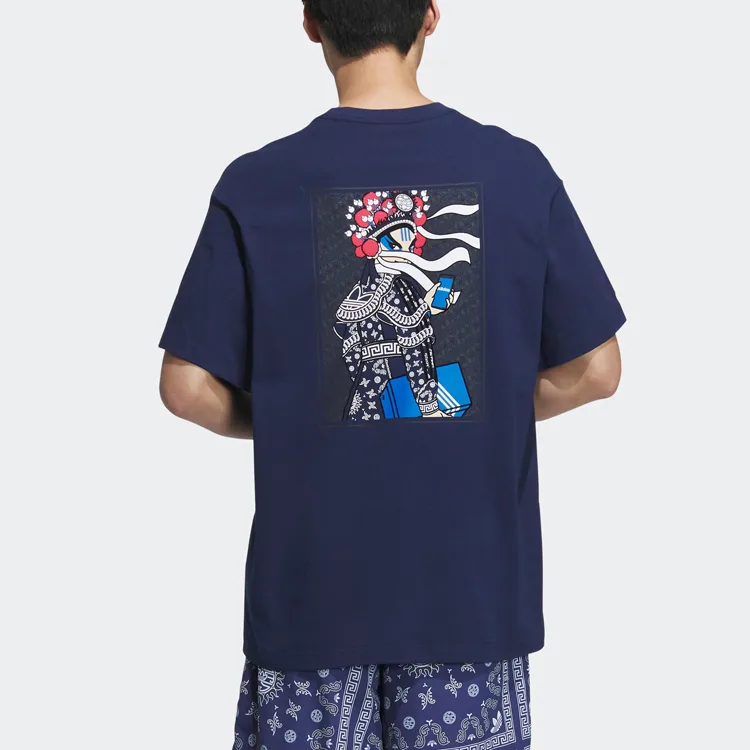 Adidas Originals Футболка мужская темно-синяя — фото 4