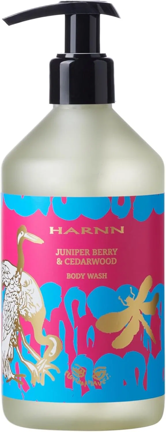 Набор для тела Harnn Juniper Berry & Cedar Wood гель для душа и лосьон 340 мл розовый/голубой