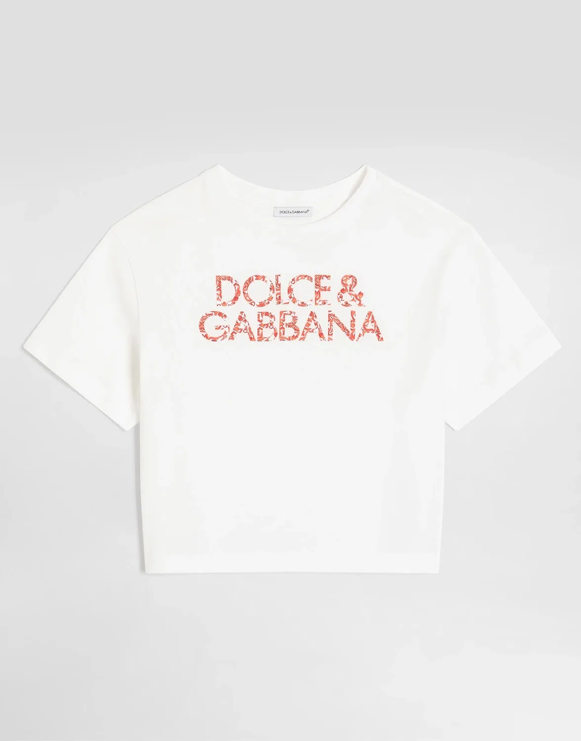 Футболка из джерси с принтом матолики DOLCE & GABBANA, белый
