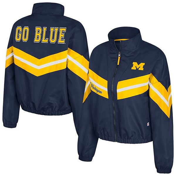 

Женская ветровка Michigan Wolverines Thin Ice на молнии, цвет navy Colosseum