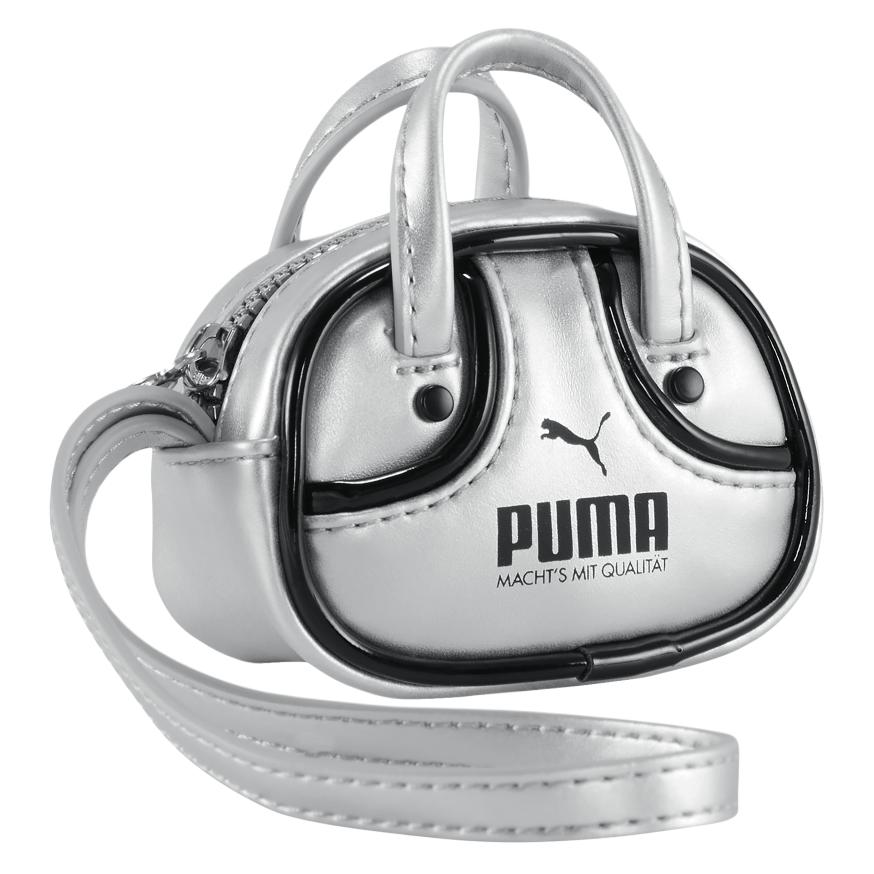 

PUMA Металлическая полиэстеровая мини-сумочка женская серебристая, Silver