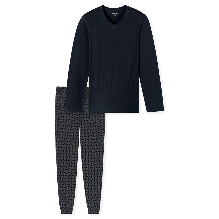

Длинная пижама SCHIESSER Casual Essentials, темно-синий