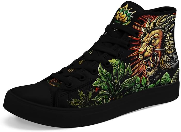 

Унисекс модные кроссовки с черепом на высокой подошве, классические тканевые обувь на шнуровке, повседневные стильные хип-хоп теннисные кроссовки для мужчин и женщин Awsole, черный