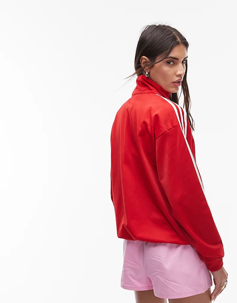 Спортивный топ adidas Originals Firebird красного цвета — фото 4