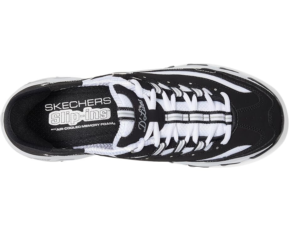 Кроссовки SKECHERS Hands Free Slip-Ins D'Lites New Classic, черный/белый — фото 2
