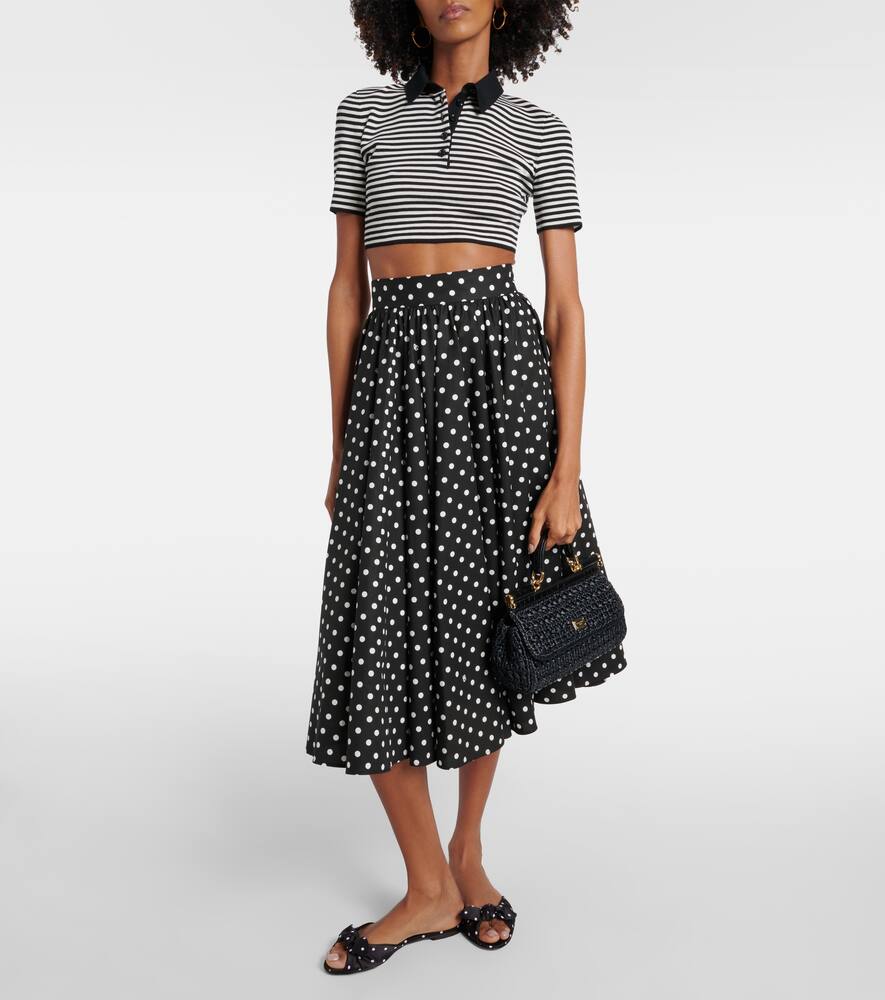 Сатиновые мюли в горошек Dolce&Gabbana, Pois Picc 0,5 F.Nero — фото 2