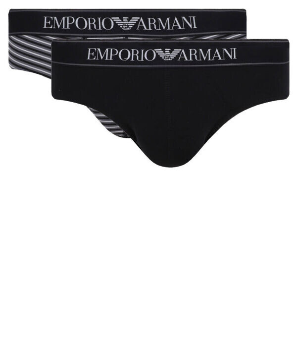 

Трусы мужские Emporio Armani с логотипом 2 шт, черный