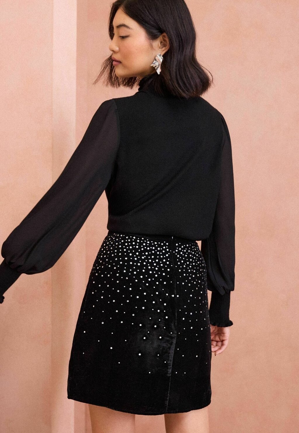 

Мини-юбка REGULAR FIT HOTFIX EMBELLISHED Love & Roses, черный