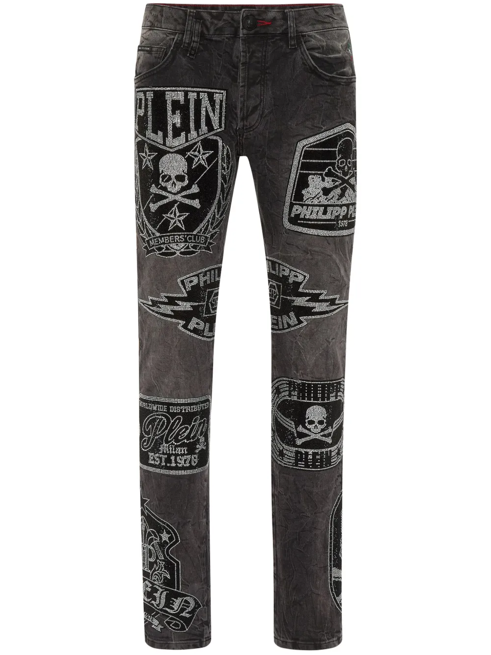 

Джинсы с нашивкой-логотипом Philipp Plein, серый