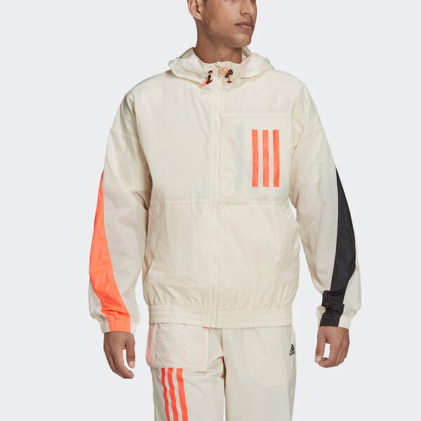 Куртка adidas M Wnd Mo Ther Casual Sports Hooded Jacket Creamy White, цвет creamy — фото 2