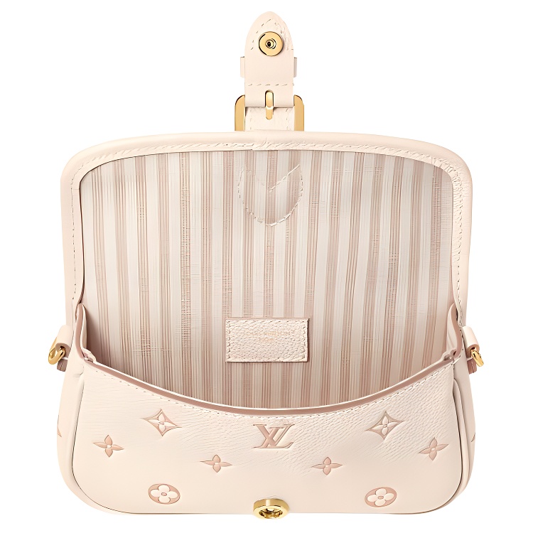 LOUIS VUITTON Диана Тисненая Кожаная Сумка Через Плечо Женская Розовая — фото 4