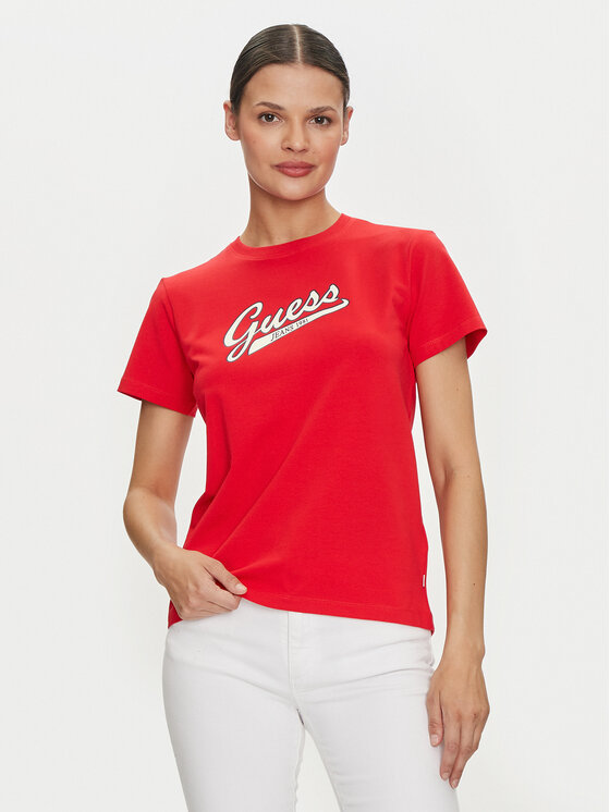 

Футболка regular fit W4YI13 J1314 Guess Jeans, красный