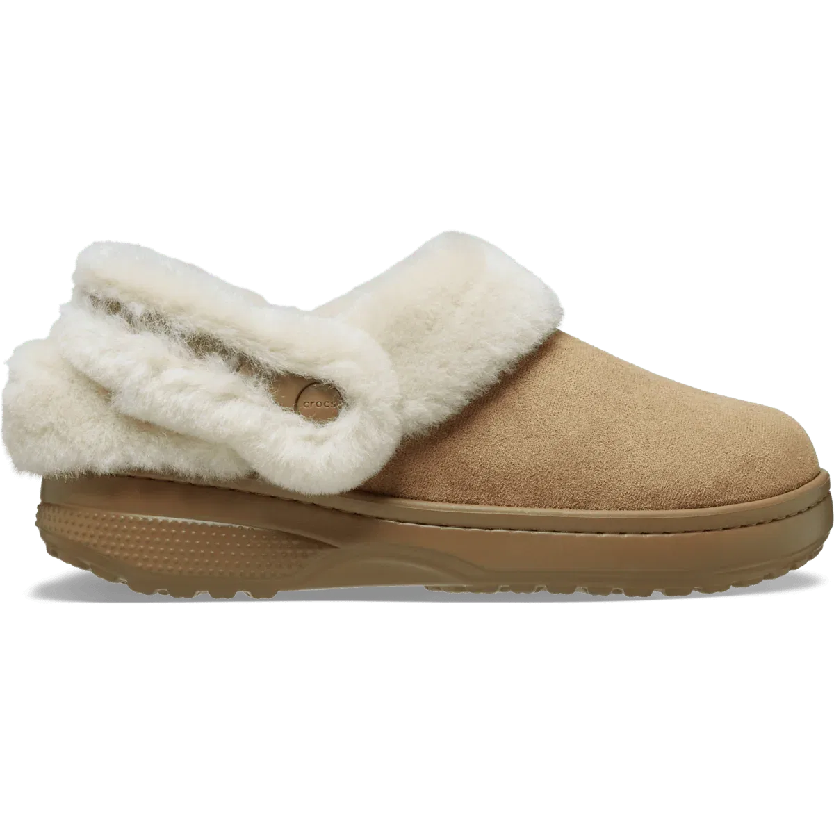 Классические незабудка веганские замшевые сабо Crocs, Sepia
