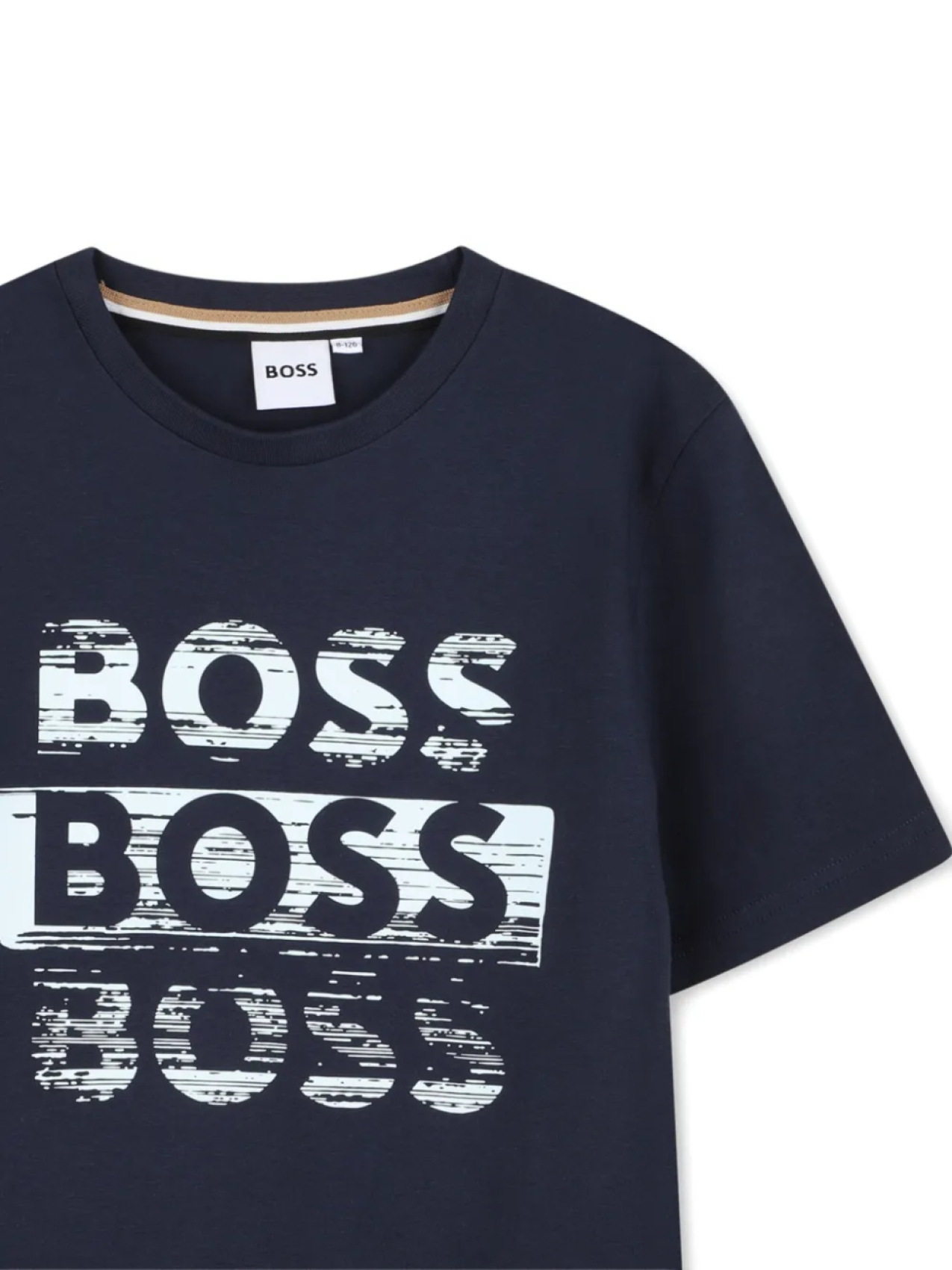 Футболка с короткими рукавами и графическим принтом BOSS Kidswear, синий — фото 3