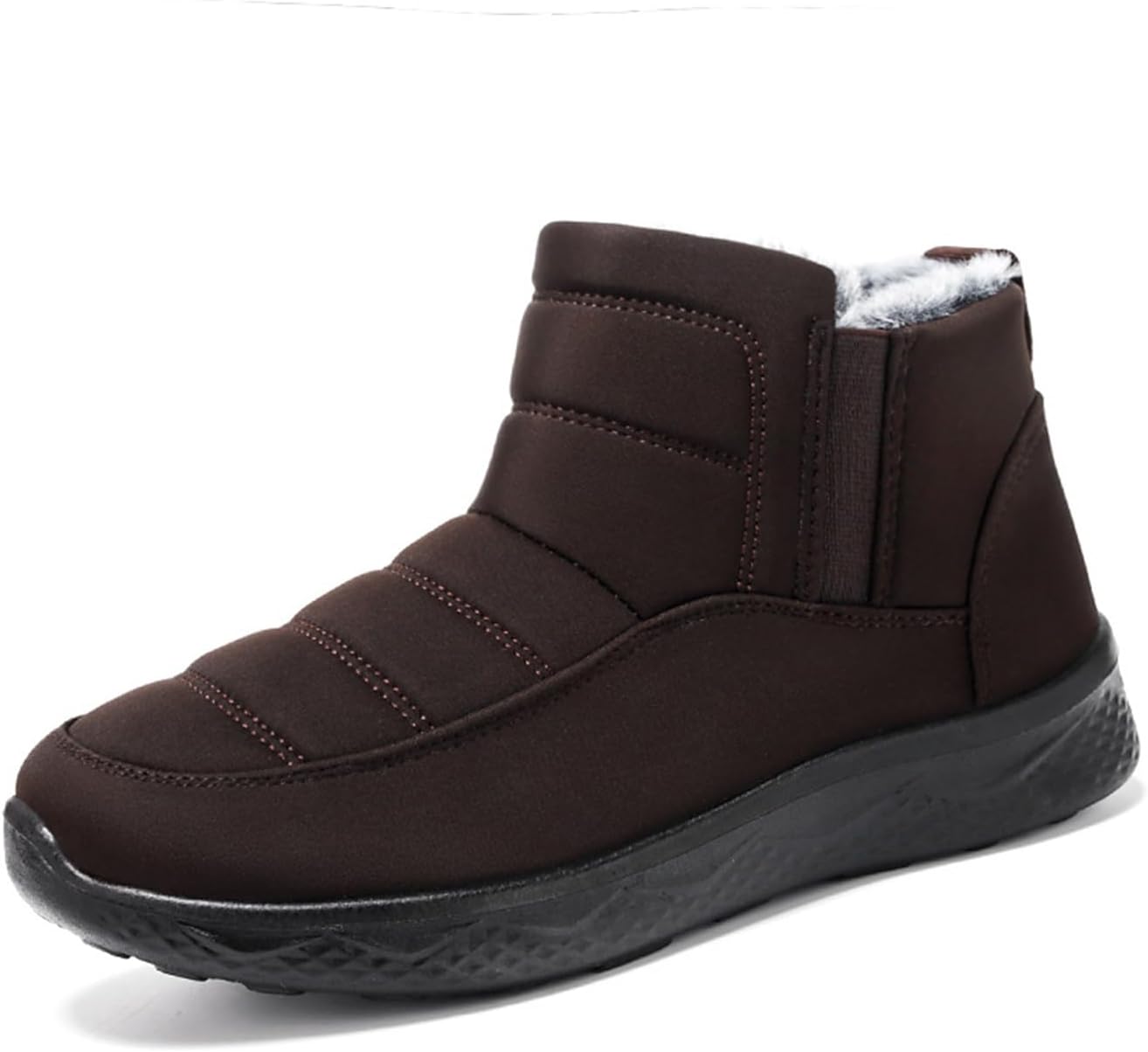 

Зимние ботинки KtEli для мужчин, удобные мужские снежные и зимние теплые ботинки на липучке с противоскользящей подошвой, мужская обувь, водонепроницаемые ботинки с теплым мехом на молнии для мужчин и женщин (Цвет: красный, Размер: 40)