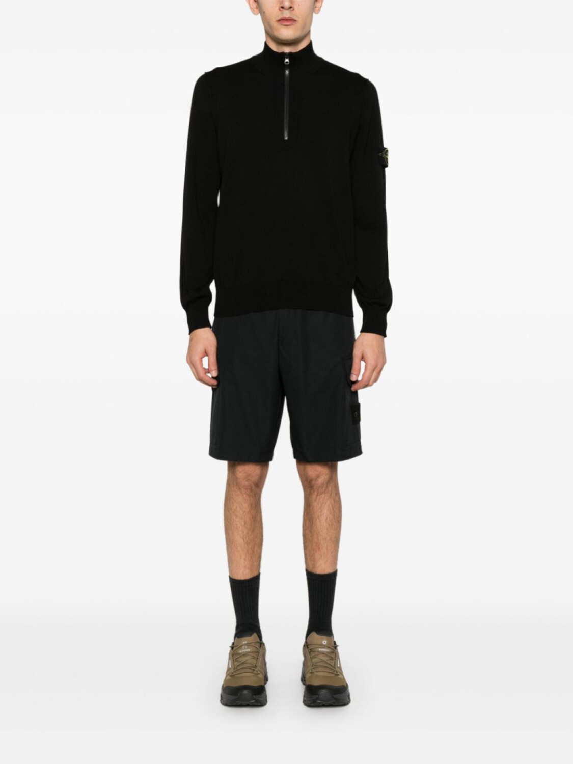 

Stone Island свитер с нашивкой Compass, черный
