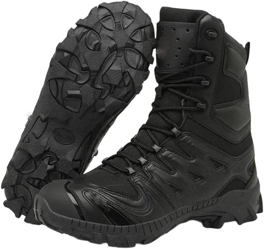 

Мужские водонепроницаемые ботинки для скалолазания большого размера, охоты и походов, дышащие и противоскользящие Generic, черный