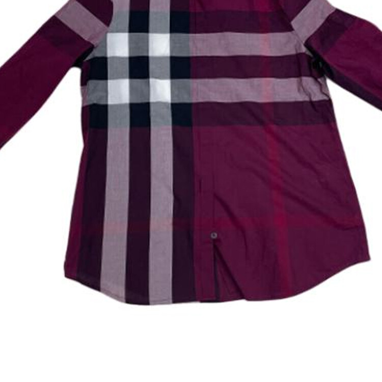 Рубашка мужская Burberry фуксия — фото 4