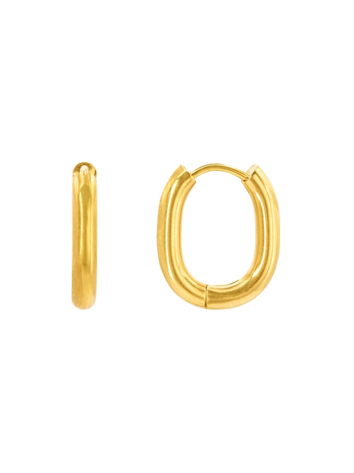 

Steel_Art Женские серьги-кольца Nora золотистого цвета