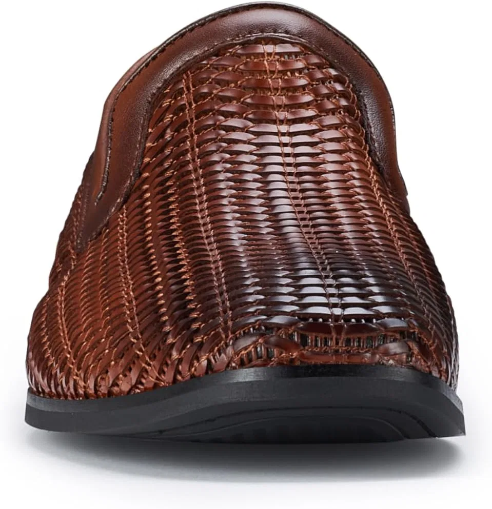 Лоферы из замши, плетеные, цельноформованные, Ferro Aldo, Cognac Woven — фото 3
