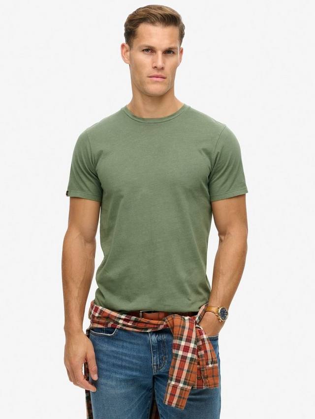

Классическая незаменимая футболка Superdry, цвет Washed Jewel Green