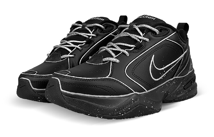 Кроссовки Nike Air Monarch 4 Chunky Sneakers Unisex Low-Top Black/Gray — фото 3