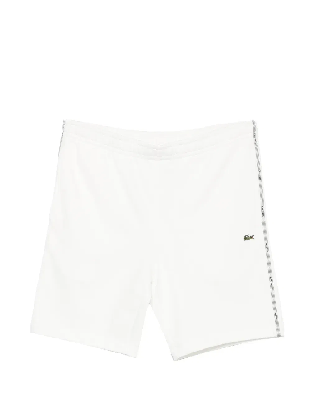 Шорты с нашивкой-логотипом и боковыми полосками Lacoste, белый