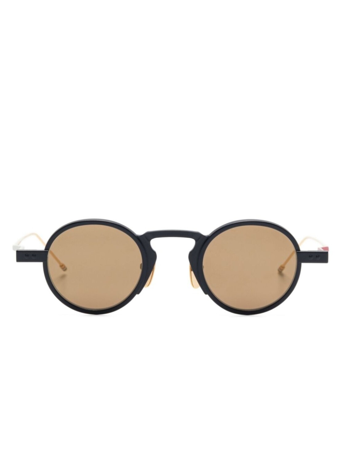 

Thom Browne Eyewear солнцезащитные очки в круглой оправе, черный