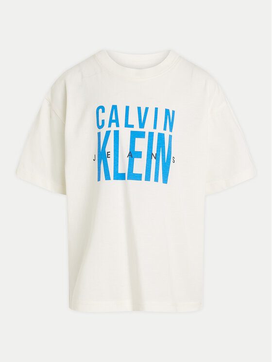 Футболка свободного кроя Bold Graphic IB0IB02448 Calvin Klein Jeans, экрю — фото 4