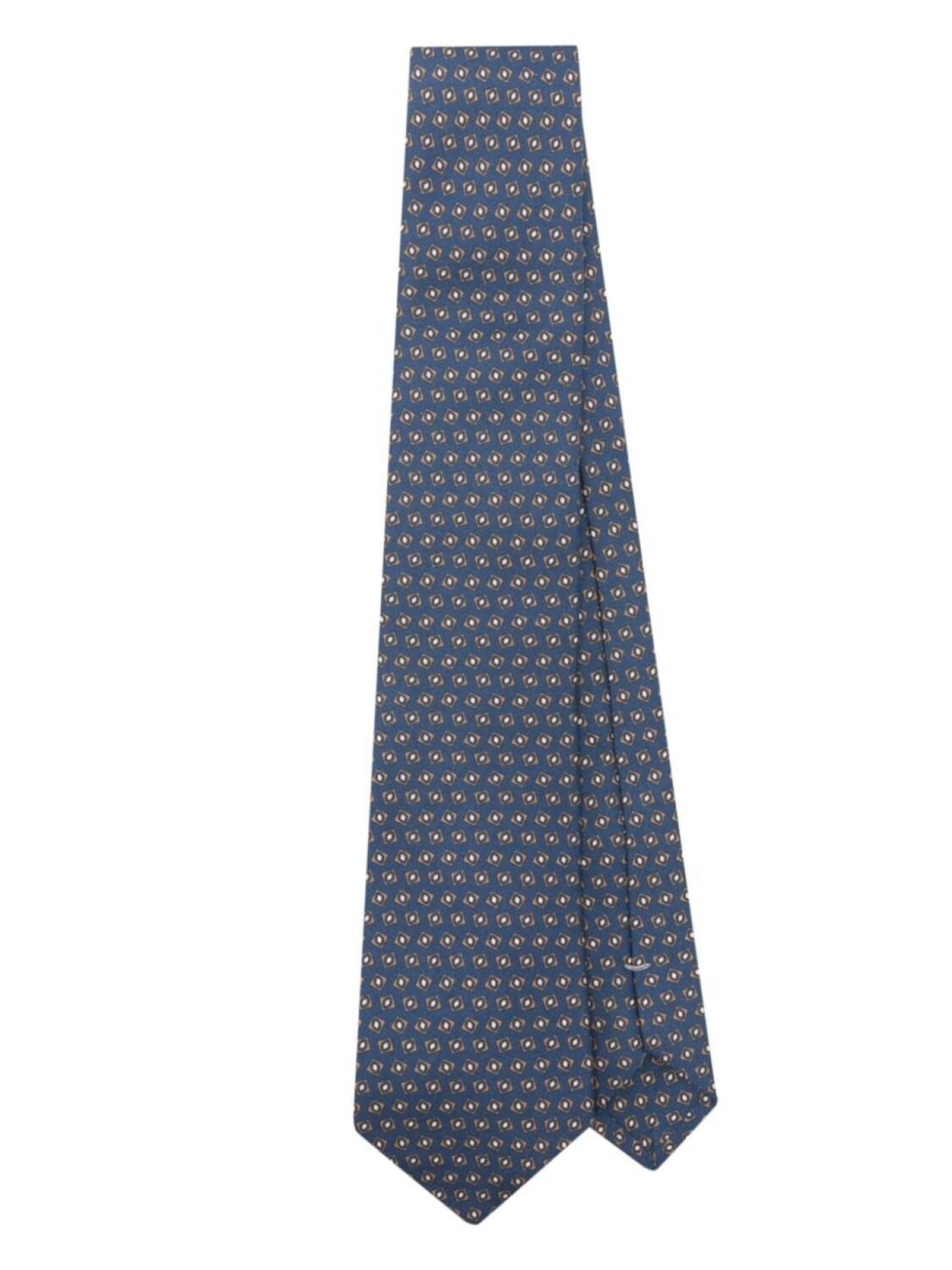 

Canali шелковый галстук с жаккардовым узором, синий