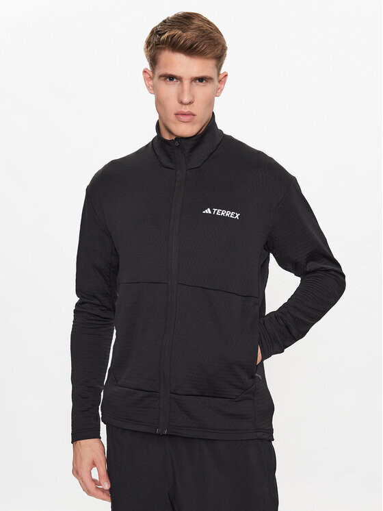 

Флисовая толстовка slim fit Adidas, черный