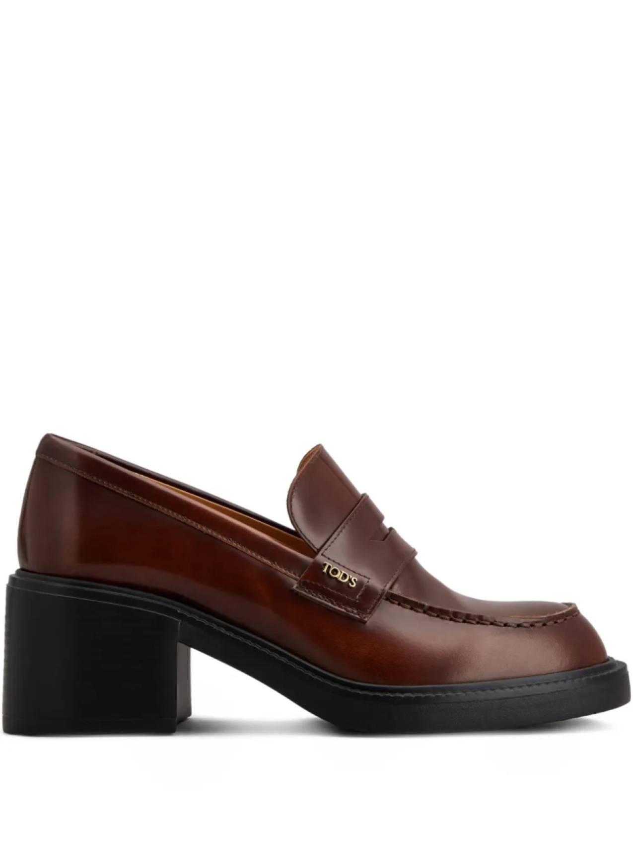 Tod's лоферы на массивной подошве, коричневый