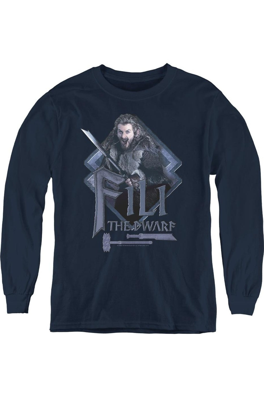 

Футболка с длинным рукавом The Hobbit Fili Youth Gildan, темно-синий