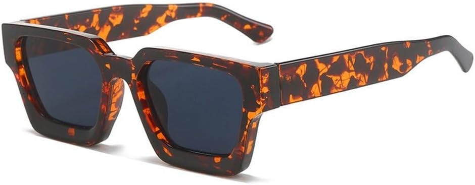 

Модные квадратные солнцезащитные очки конфетных цветов для женщин, винтажные градиентные очки с защитой от УФ-излучения UV400, мужские солнцезащитные очки в стиле панк SKFGNX, Leopard Grey