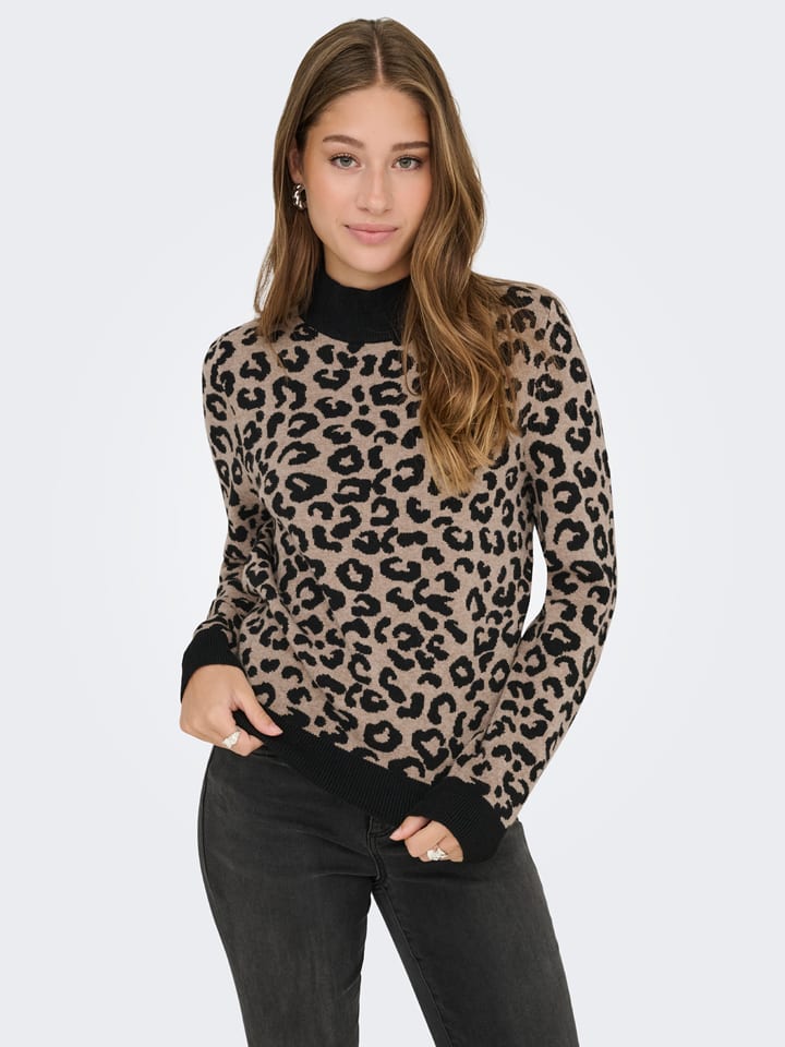 

ONLY Свитер светло-коричневого/черного цвета