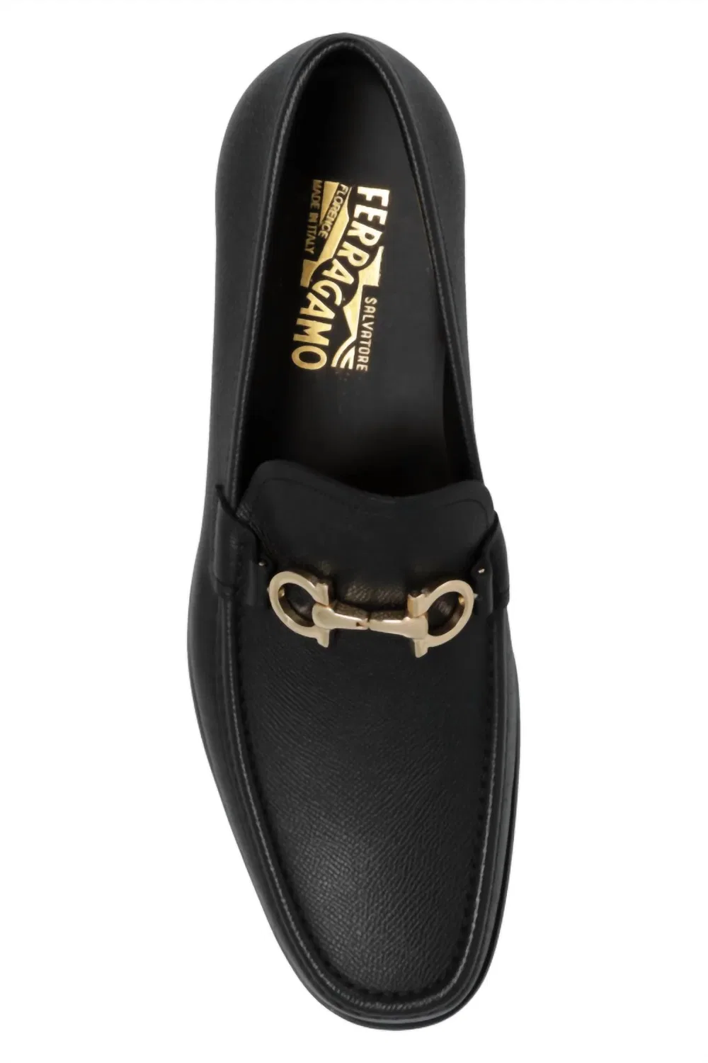 Salvatore Ferragamo Мужские мокасины Chris Slip On черного цвета — фото 4