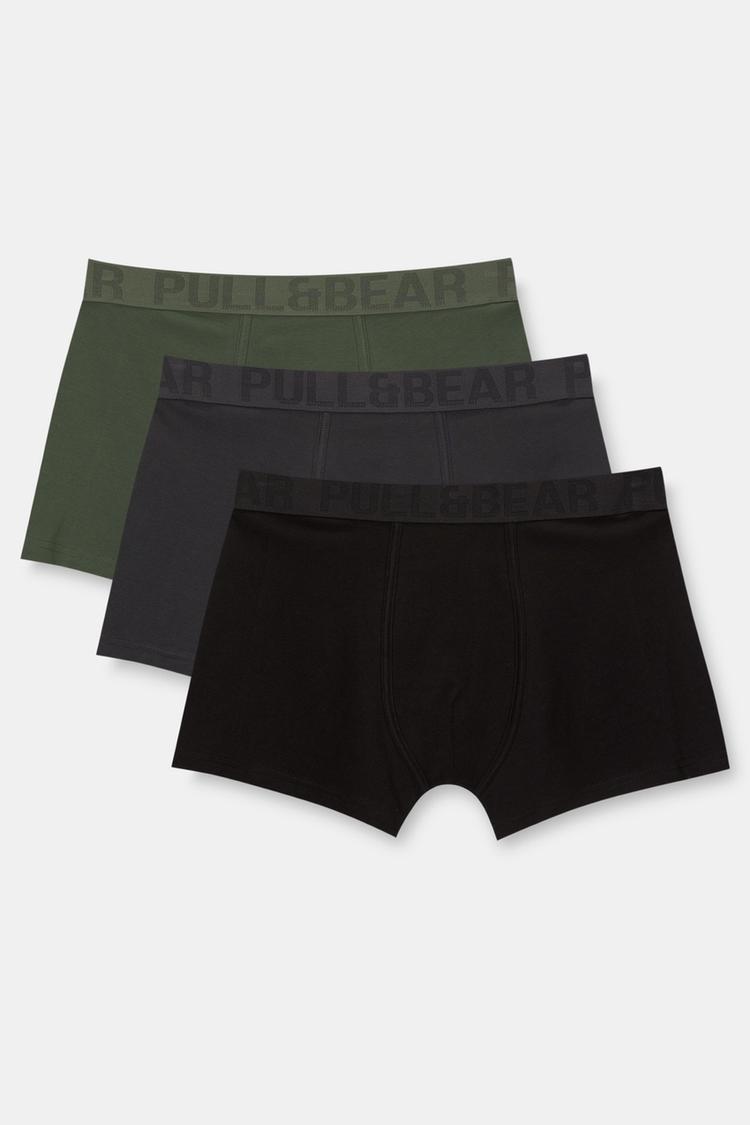 

Упаковка из 3 пар трусов-боксеров Pull And Bear, мультиколор
