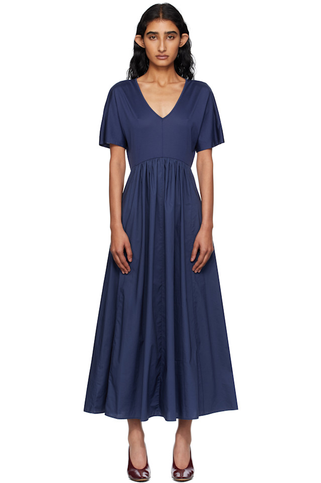 

Бронзовое миди-платье Weekend Max Mara, синий