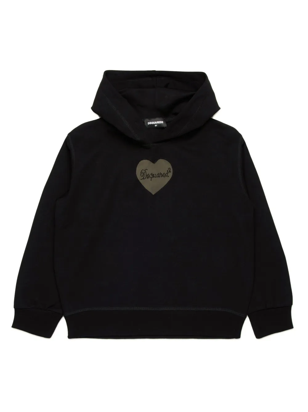 

Худи с логотипом и стразами DSQUARED2 KIDS, черный