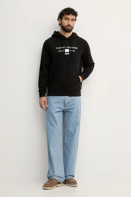 Худи модели с капюшоном Tommy Hilfiger, черный — фото 2