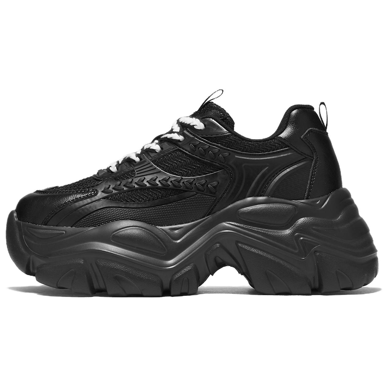 

Низкие массивные кроссовки из натуральной коровьей кожи, унисекс Agsdon, черный[hidden wedge]i231151