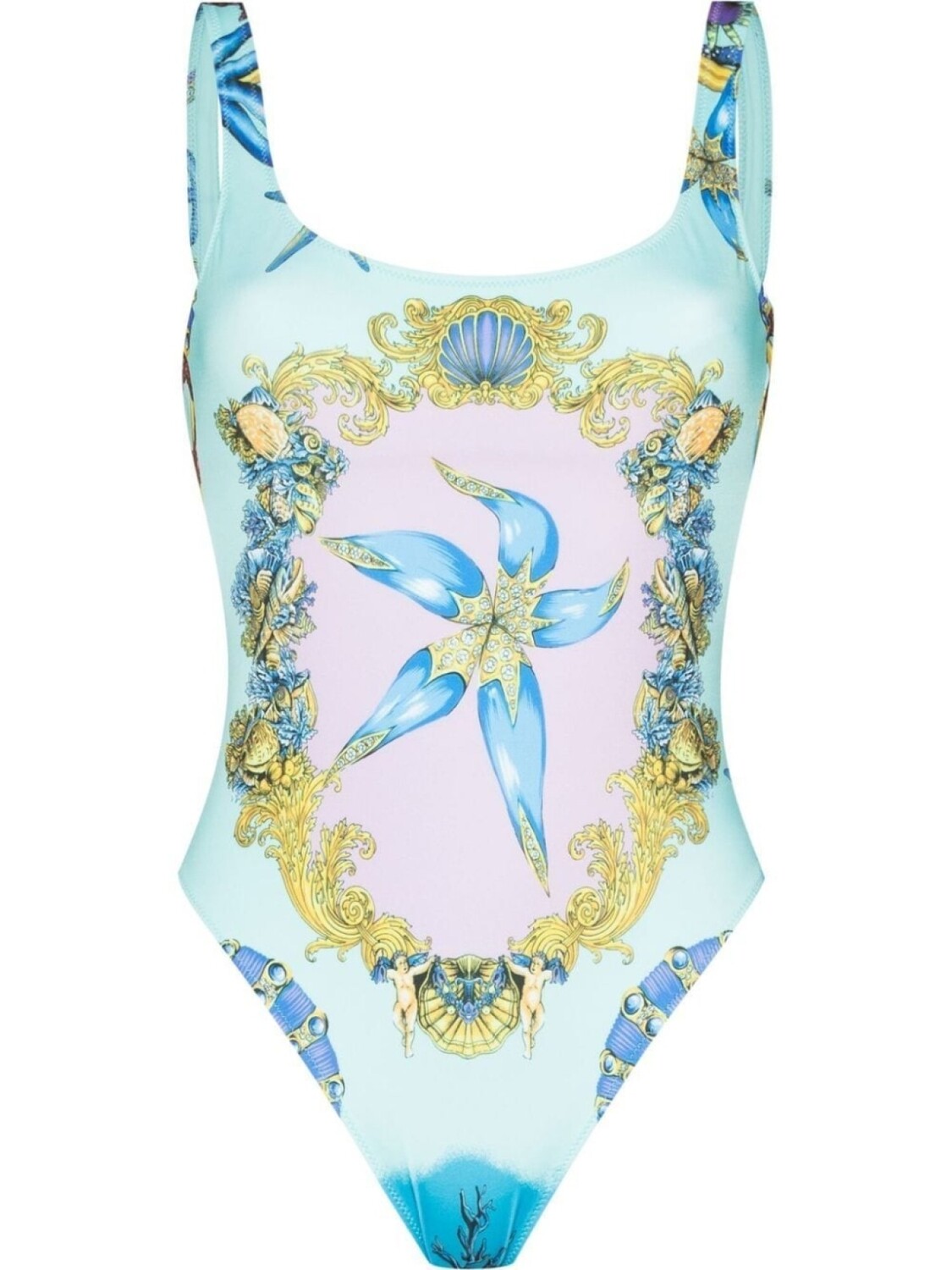 

Versace купальник с принтом Trésor de la Mer, синий
