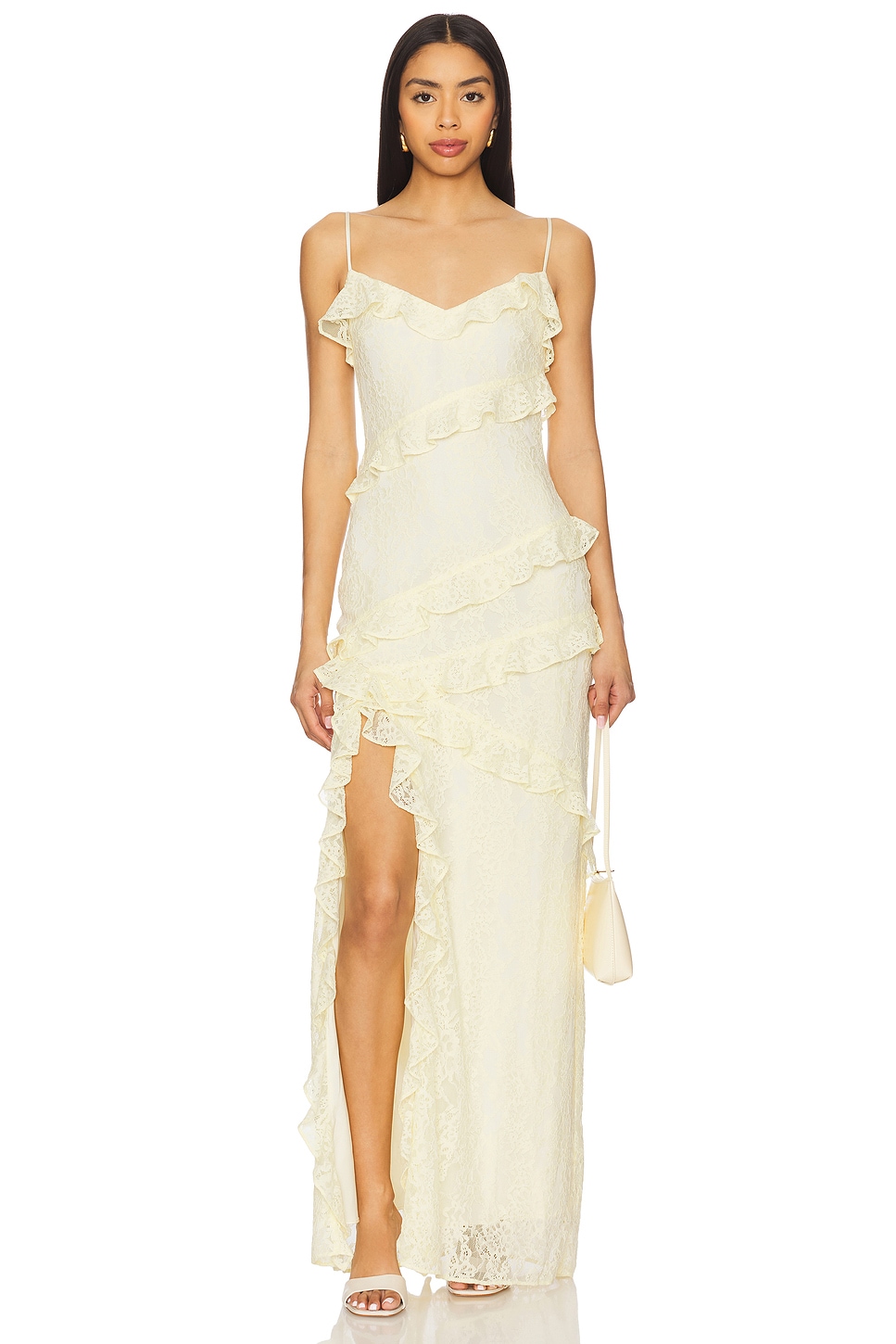 

Длинное платье Caila Tularosa, butter yellow