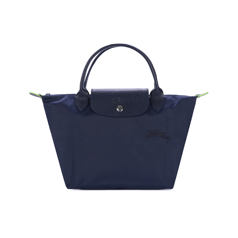 

LONGCHAMP Сумка-пельмень из кожи и холста маленькая женская морская синяя
