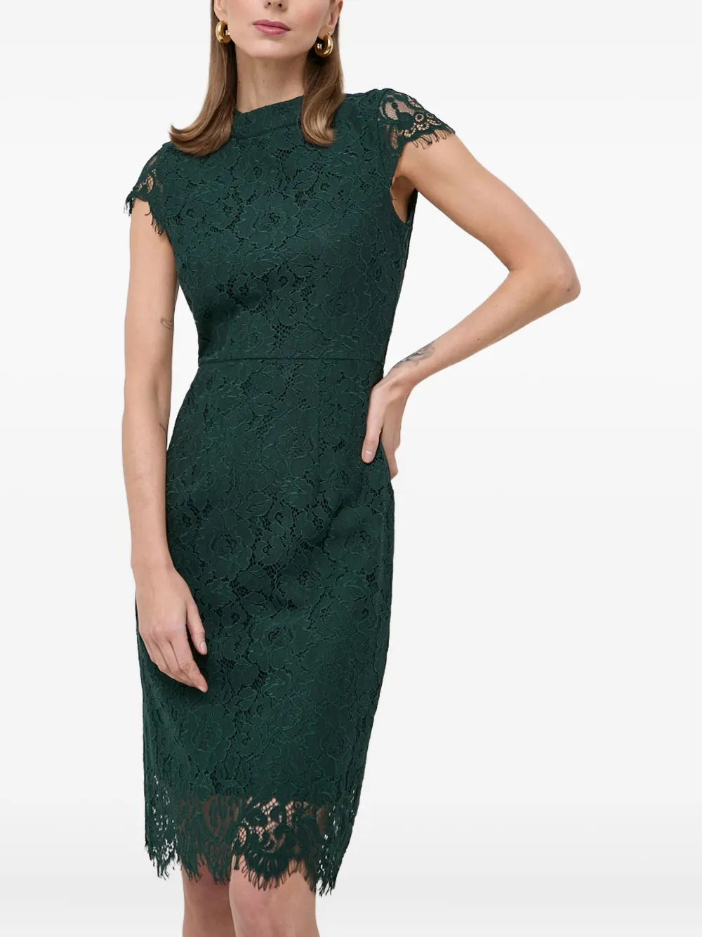 

Кружевное платье с высоким горлом IVY OAK, зеленый