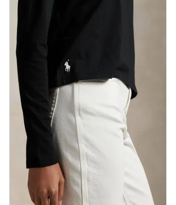 Блузка ESY regular fit Polo Ralph Lauren, черный — фото 4
