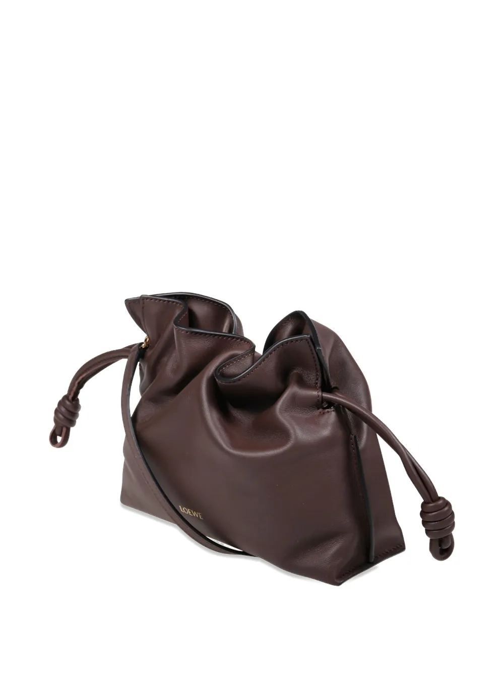 Мини-сумка-клатч Flamenco из кожи LOEWE, фиолетовый — фото 2