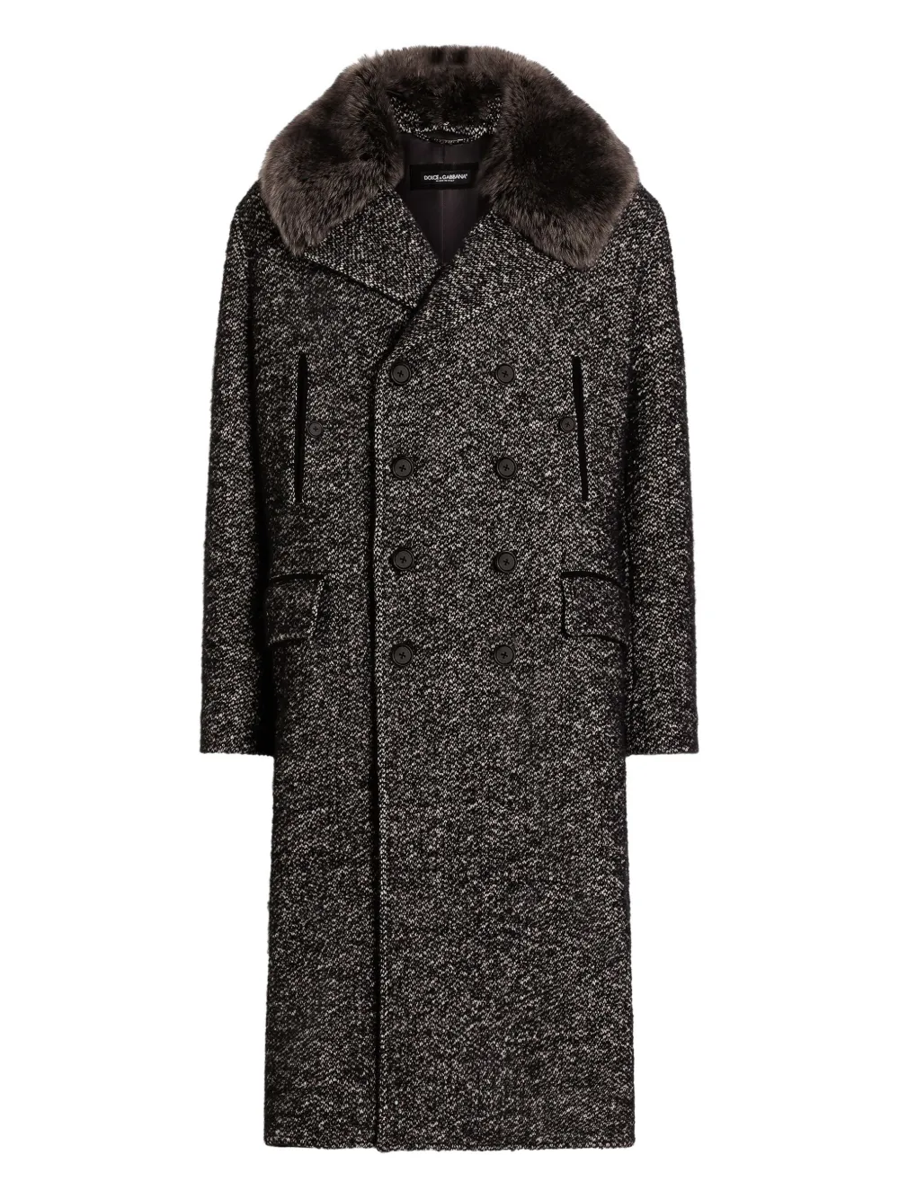 

Твидовое пальто DOLCE & GABBANA, серый
